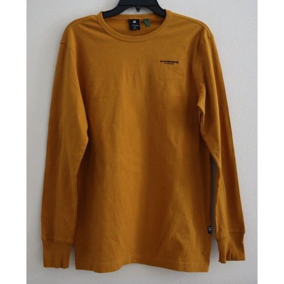 G-Star Raw D20448 336 Men's Sz M Vulcan Rust/Burnt Orange L/S Base-R T-Shirt - Picture 1 of 11